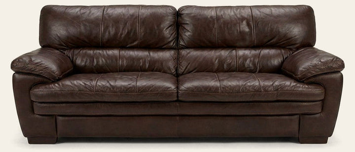 Brown Leather Sofa - consignment furniture Portland - Whats New Furniture Portland OR
