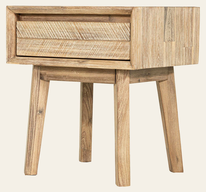 Gia 1 Drawer Nightstand in Light Driftwood - Whats New Furniture Portland
