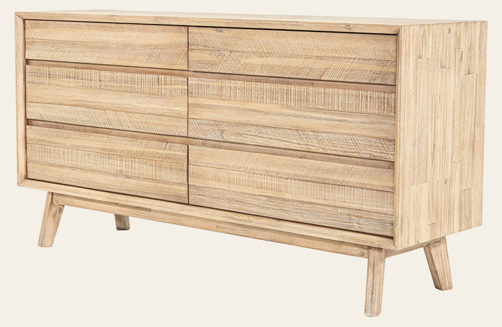 Gia 6 Drawer Dresser in Light Driftwood - Whats New Furniture Portland