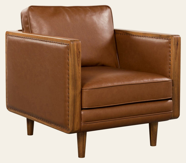 Mandalay Club Chair in Vegan Nut - accent chair by LH Imports - Whats New Furniture Portland OR