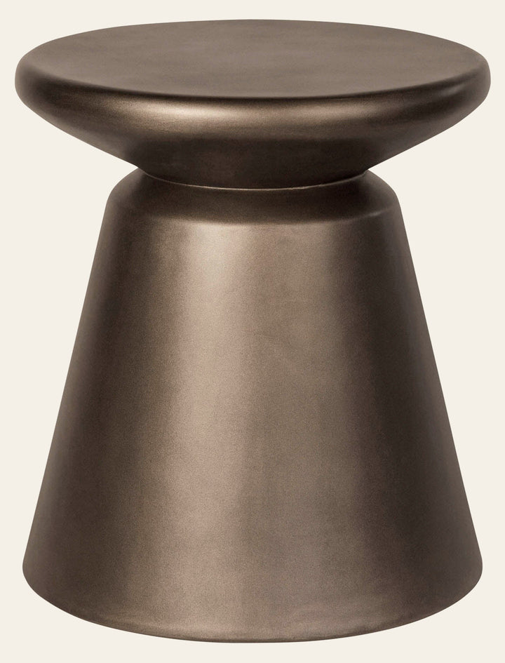 Concrete Mineral Side Table in Bronze - side table by LH Imports - Whats New Furniture Portland OR