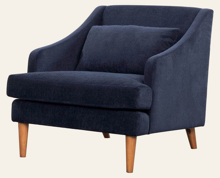 Missy Club Chair in Navy Velvet - accent chair by LH Imports - Whats New Furniture Portland OR