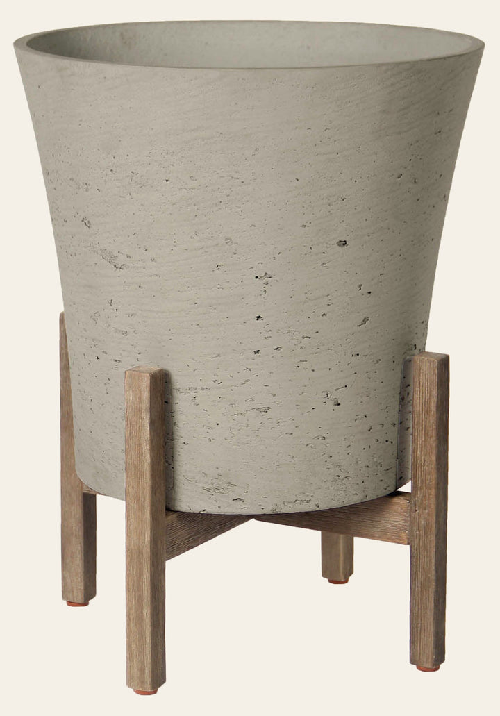 Patio Tapered Standing Pot Medium in Cement Grey - home decor by LH Imports - Whats New Furniture Portland OR