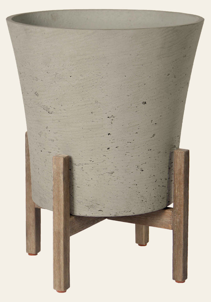 Patio Tapered Standing Pot Large in Cement Grey - home decor by LH Imports - Whats New Furniture Portland OR