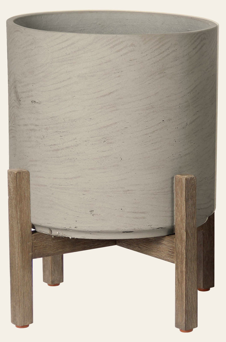 Patio Round Standing Pot Large in Cement Grey - home decor by LH Imports - Whats New Furniture Portland OR