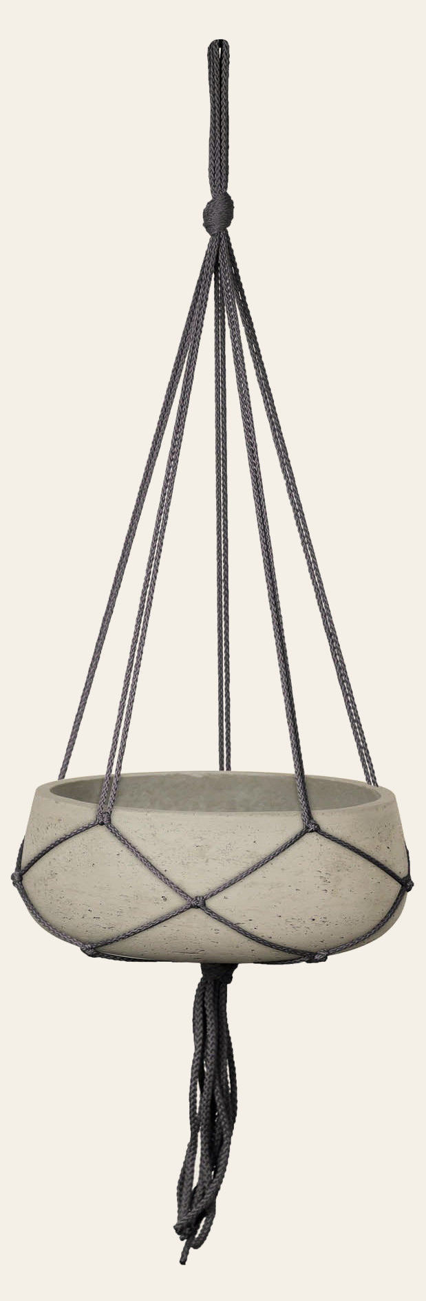 Circular Hanging Pot Small in Cement Grey - home decor by LH Imports - Whats New Furniture Portland OR