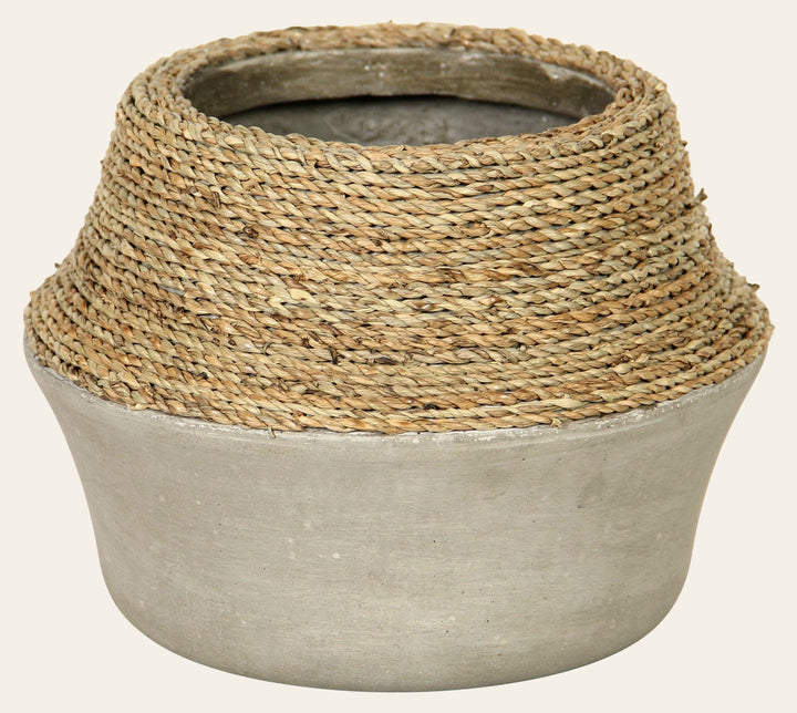 Nature Milk Jug Grass and Concrete Pot - home decor by LH Imports - Whats New Furniture Portland OR