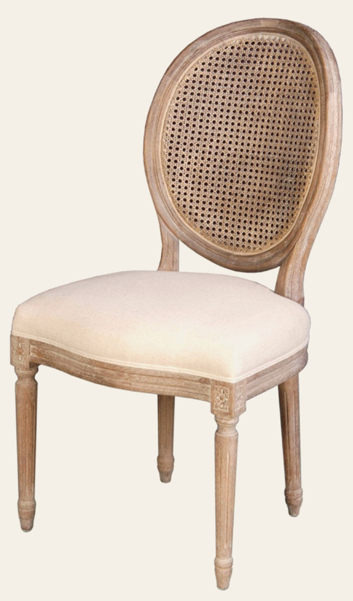 Napoleon Cane Back Dining Chair in Antique Linen - dining chair by LH Imports - Whats New Furniture Portland OR