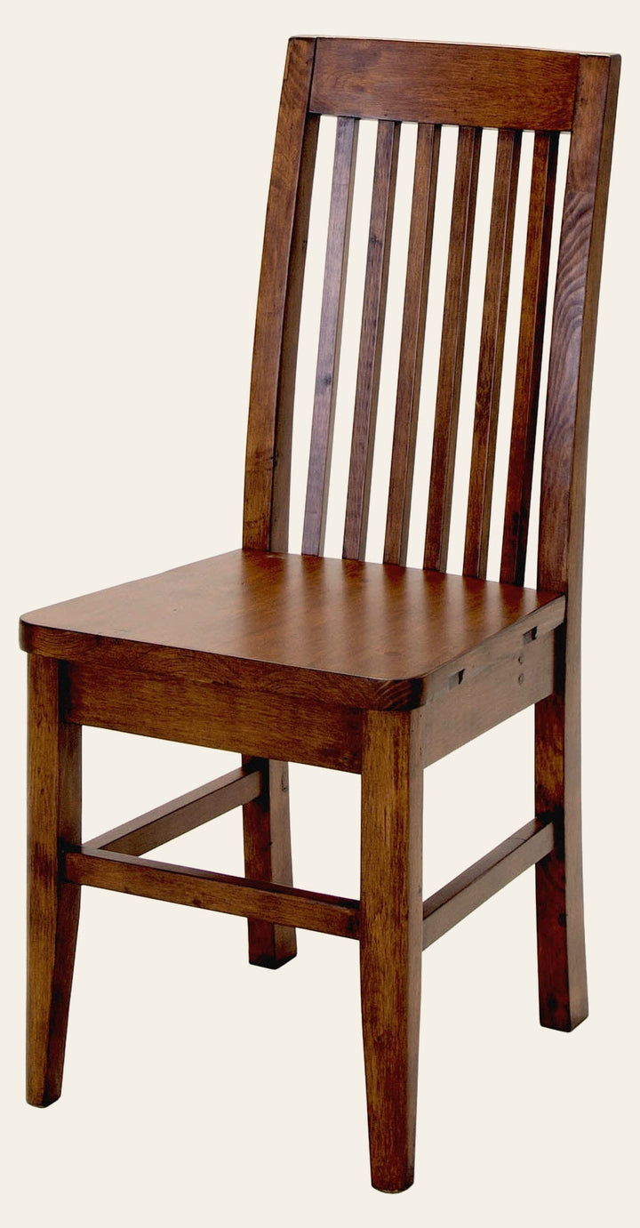 Irish Coast Slat Back Dining Chair in African Dusk, three-quarter angle - Whats New Furniture