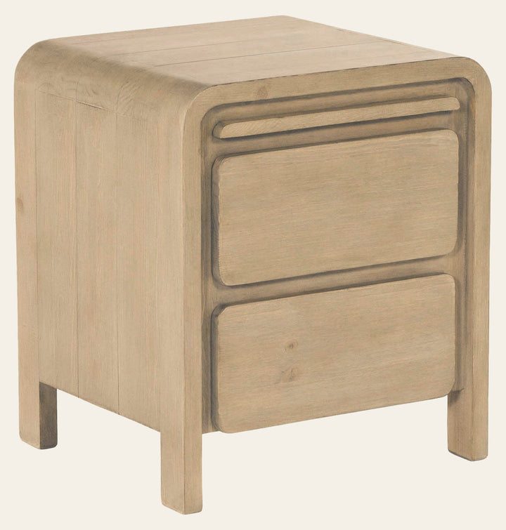 Opera 2 Drawer Nightstand in Scrubbed Teak - nightstand by LH Imports - Whats New Furniture Portland OR