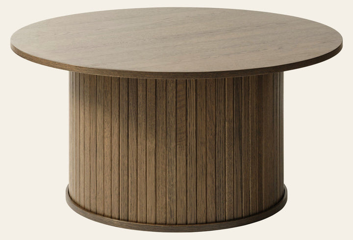 Nola Coffee Table in Smoked Oak front view - coffee table by Unique Furniture - Whats New Furniture Portland OR
