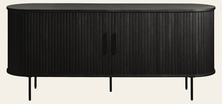 Nola Sideboard in Black Oak front view - sideboard by Unique Furniture - Whats New Furniture Portland OR