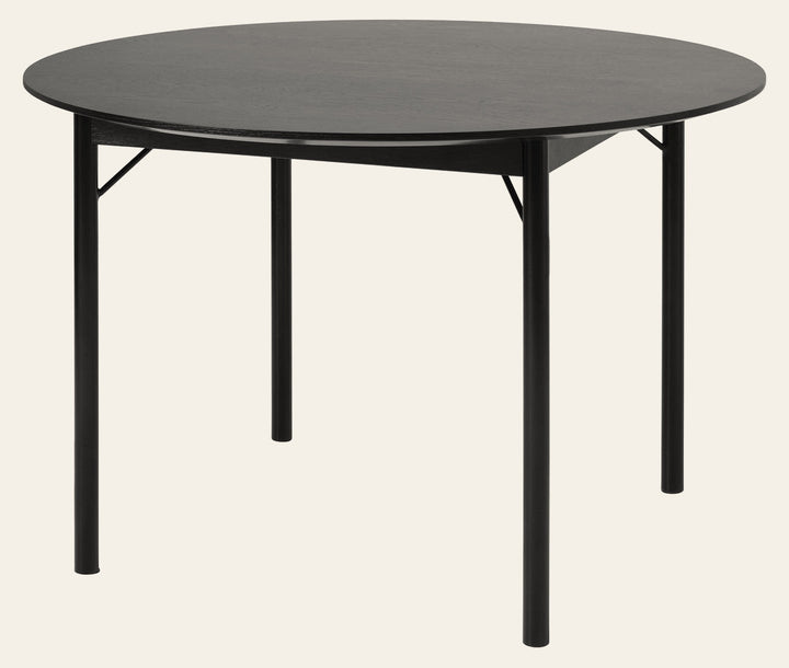 Savona Round Dining Table in Black Oak front view - dining table by Unique Furniture - Whats New Furniture Portland OR