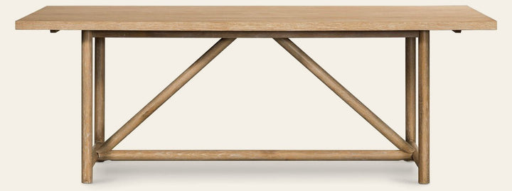 Mika Dining Table Whitewashed Oak Veneer - Whats New Furniture Portland OR