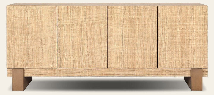 Hatch Sideboard Natural Raffia - Sideboard by Four Hands - What's New Furniture Portland