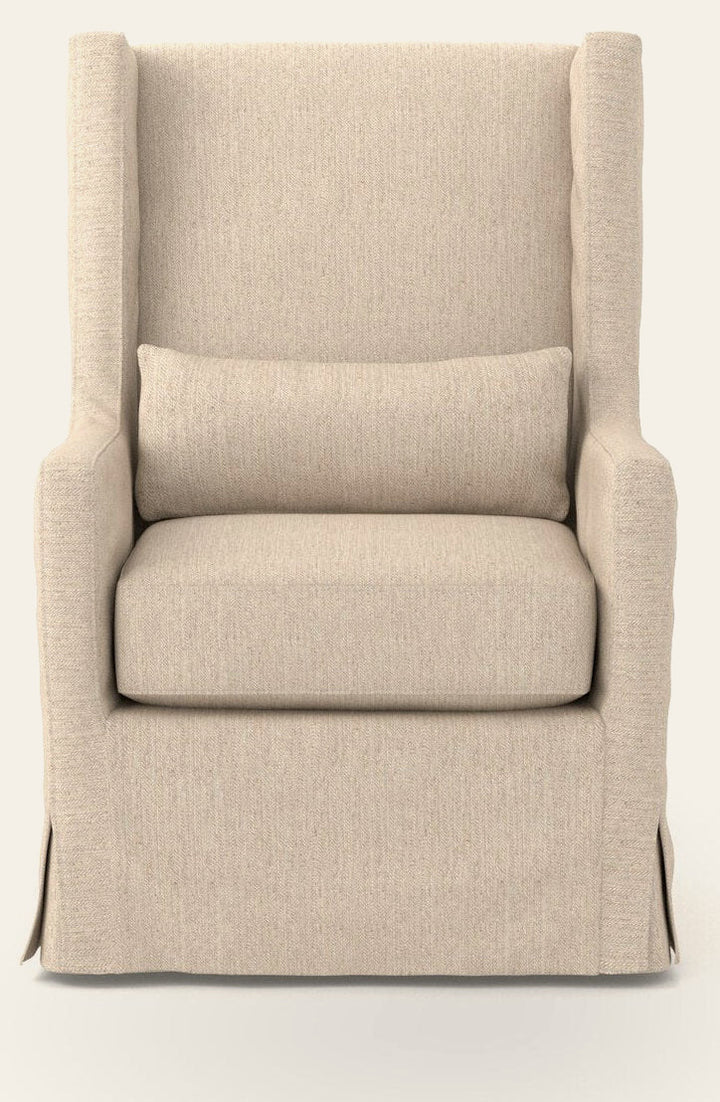 Swivel Wing Chair Jette Linen - Accent Chair by Four Hands - What's New Furniture Portland