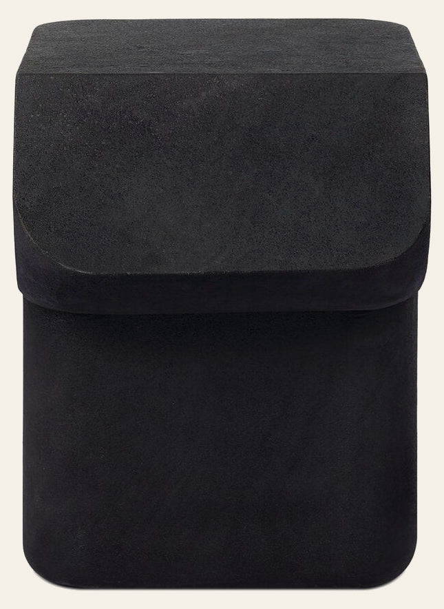 Camille End Table Black Lavastone - End Table by Four Hands - What's New Furniture Portland