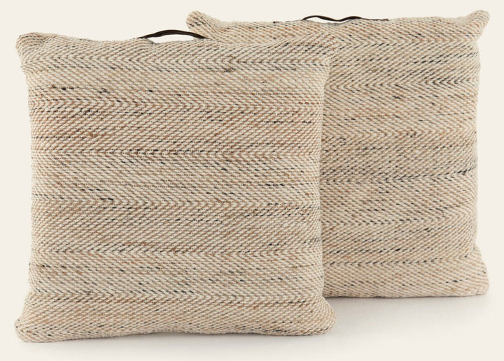 Neema Pouf Set Neema Natural Black - Pouf by Four Hands - What's New Furniture Portland