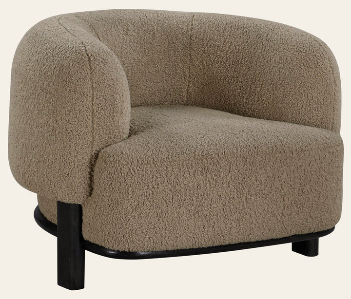 Lawler Upholstered Barrel Back Accent Chair Brown and Black - What's New Furniture Portland