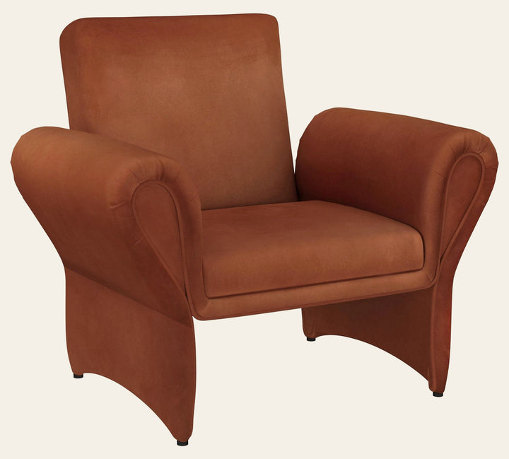 Liana Upholstered Roll Arm Accent Armchair Rust Orange - What's New Furniture Portland
