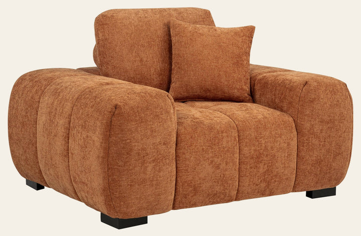 Octavia Upholstered Track Arm Accent Chair Orange - What's New Furniture Portland