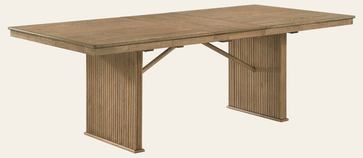 Adina 89-inch Extension Dining Table Distressed Light Brown - What's New Furniture Portland