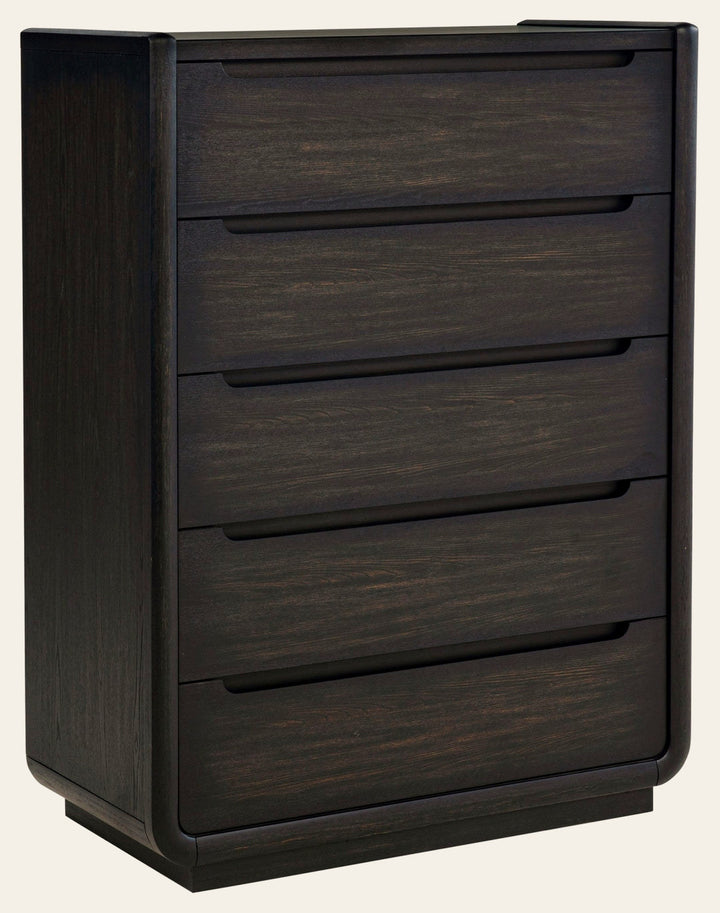Leandro 5-drawer Bedroom Chest of Drawers Burnished Black - What's New Furniture Portland