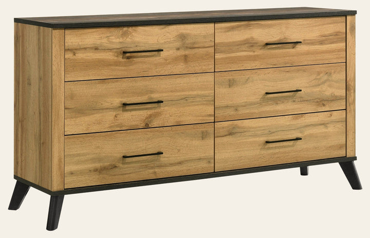 Kaywood 6-drawer Dresser Cabinet Natural Pine - What's New Furniture Portland