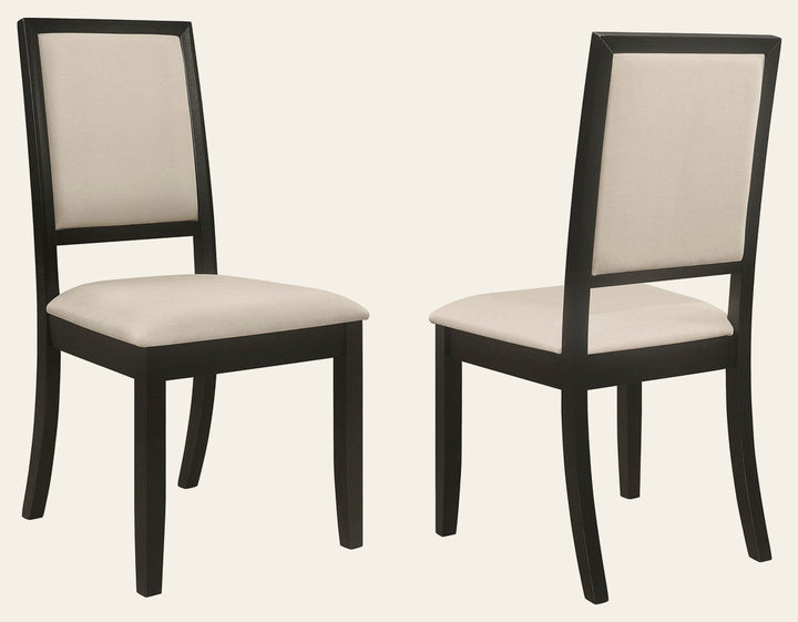 Louise Upholstered Wood Dining Side Chair Black - What's New Furniture Portland