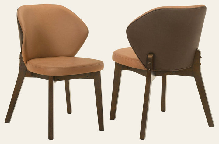Randolph Dining Side Chair Butterscotch and Brown - What's New Furniture Portland