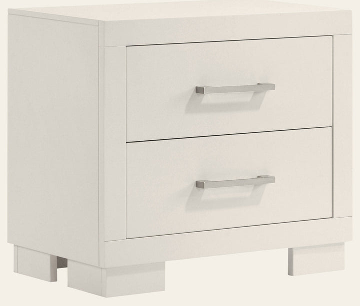Jessica 2-drawer Nightstand Snow White - What's New Furniture Portland