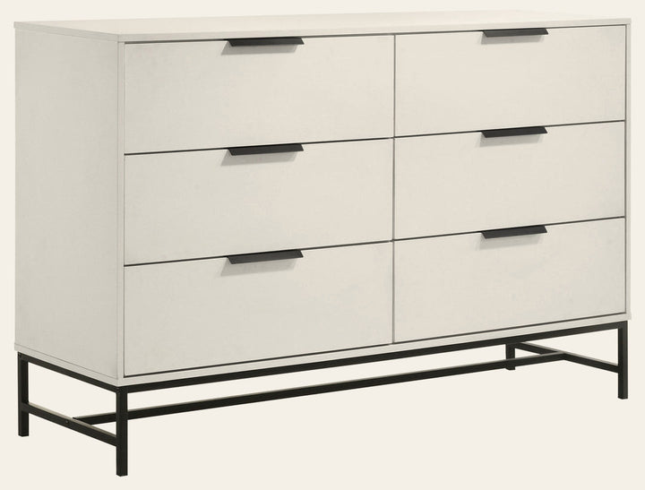 Sonora 6-drawer Bedroom Dresser White - What's New Furniture Portland