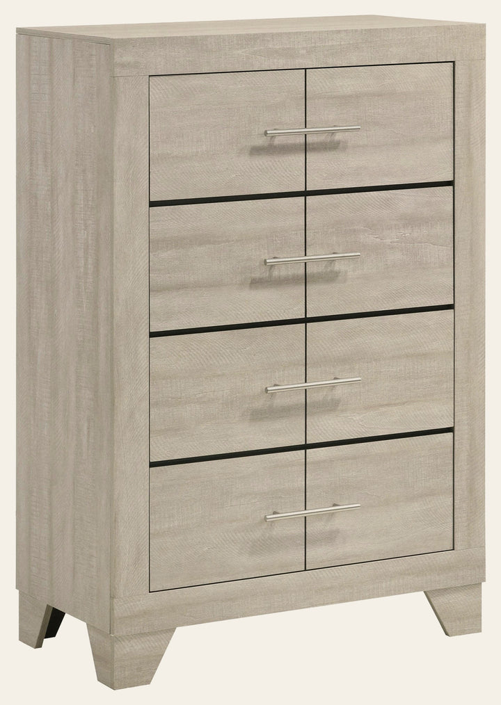 Trenton 4-drawer Bedroom Chest of Drawers Rustic Cream - What's New Furniture Portland