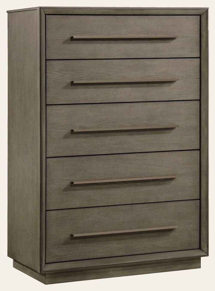 Durango 5-drawer Bedroom Chest Taupe Oak - What's New Furniture Portland