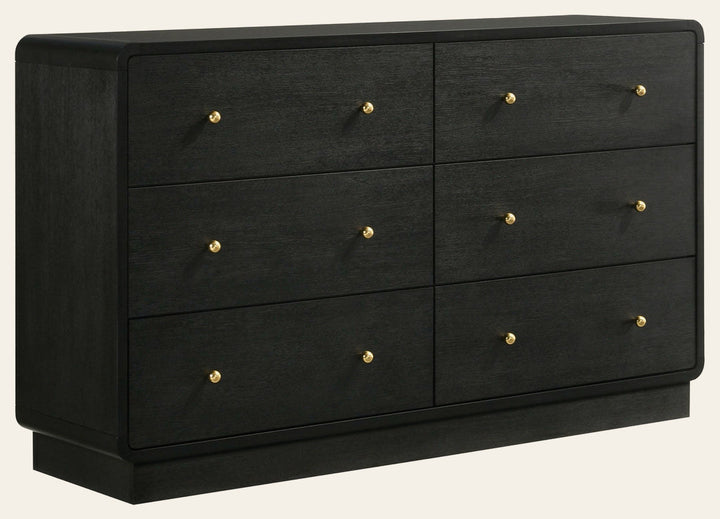 Cavelle 6-drawer Dresser Cabinet Black - What's New Furniture Portland