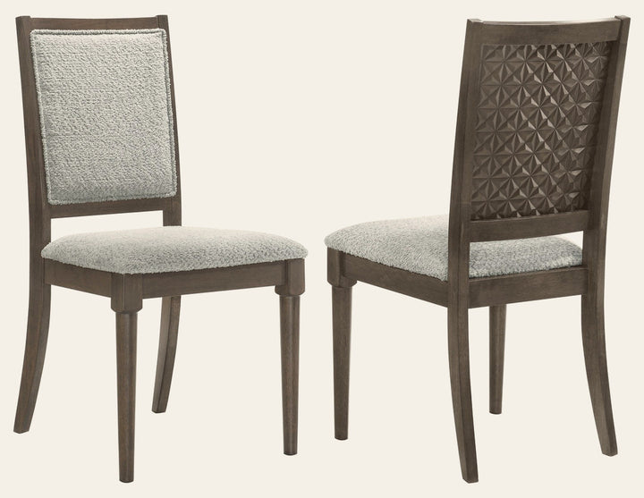 Onslow Upholstered Dining Side Chair Dark Brown - What's New Furniture Portland