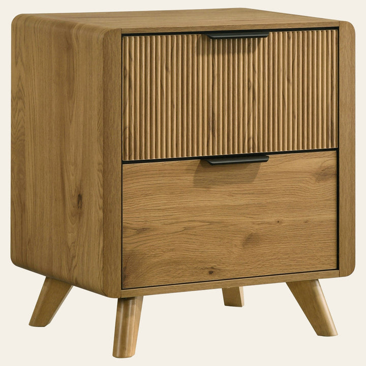 Bennett 2-drawer Bedroom Nightstand Bedside Table Light Oak - What's New Furniture Portland