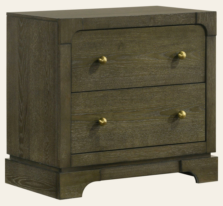 Gran Park 2-drawer Nightstand Bedside Table Dark Cocoa - What's New Furniture Portland