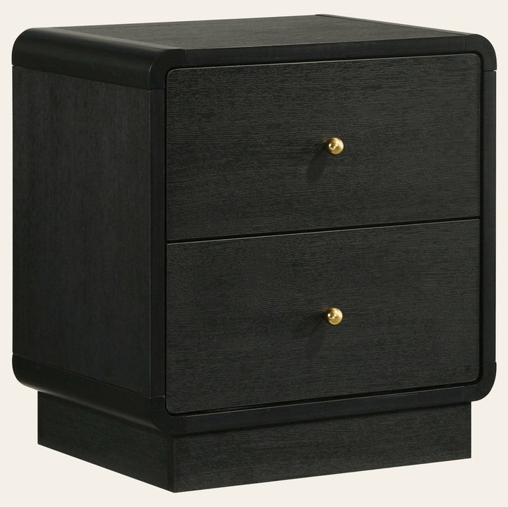 Cavelle 2-drawer Nightstand Bedside Table Black - What's New Furniture Portland