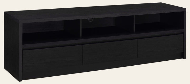 Rutland 78-inch 3-drawer TV Stand Media Console Black - What's New Furniture Portland