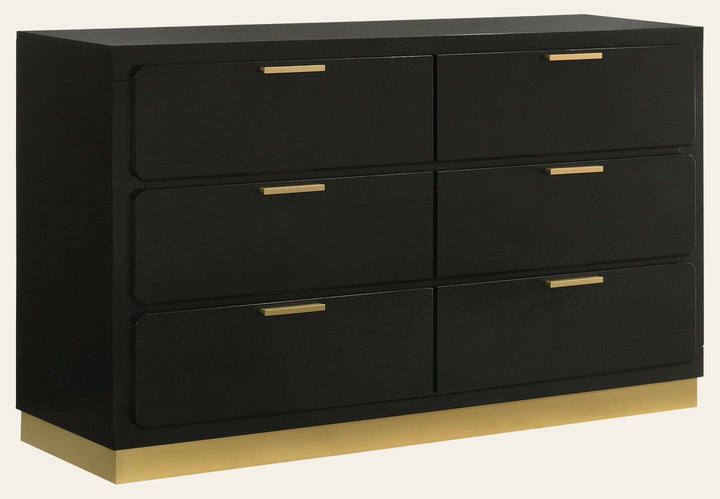 Caraway 6-drawer Dresser Black - What's New Furniture Portland