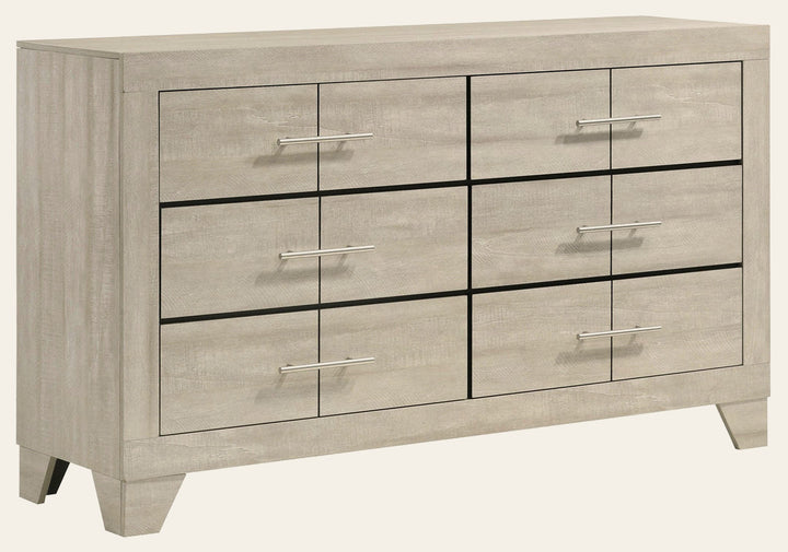 Trenton 6-drawer Bedroom Dresser Rustic Cream - What's New Furniture Portland