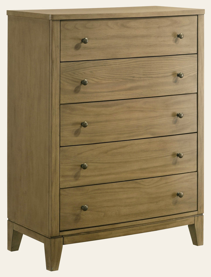 Granada 5-drawer Bedroom Chest of Drawers Natural Pine - What's New Furniture Portland