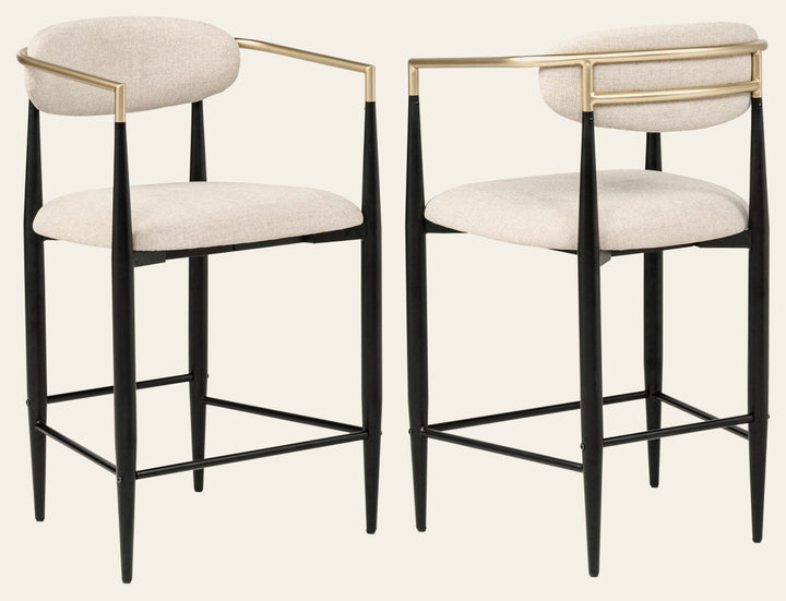 Tina Fabric Upholstered Counter Chair Beige - What's New Furniture Portland