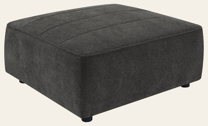 Sunny Square Upholstered Ottoman Dark Charcoal - What's New Furniture Portland