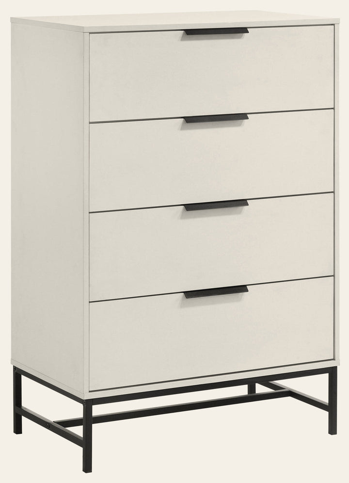 Sonora 4-drawer Bedroom Chest White - What's New Furniture Portland