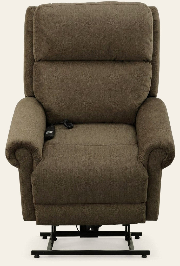 Kearney Power Lift Recliner by Stanton in Polo Club Java — Oregon-made studio product photo — What's New Furniture Portland