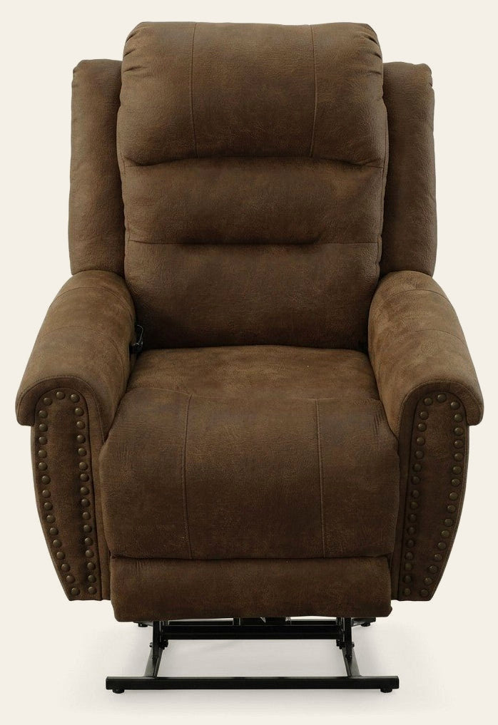 Ecola Power Lift Recliner by Stanton in Deschutes Whiskey — Oregon-made studio product photo — What's New Furniture Portland