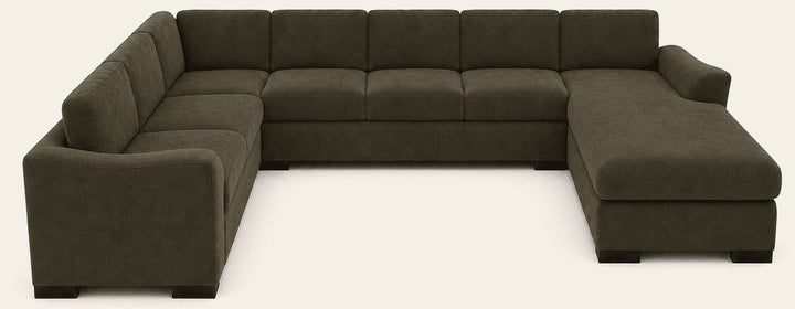 Horizon U-Bumper Sectional 168" in Vintage Moss - Whats New Furniture Portland OR