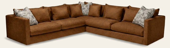 Haze Sectional Sofa in Nexus Toffee front view - sectional by Stylus - Whats New Furniture Portland OR